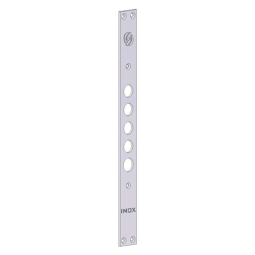 Frontale per serrature porte blindate interasse mm 28 – 5 fori Securemme