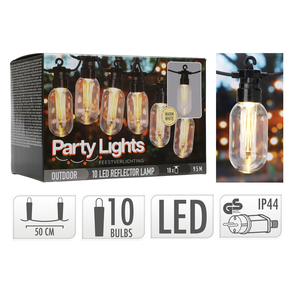 Luminaria ‘party lights’ cavo mt.9,5 – 10 lampade Senza marca