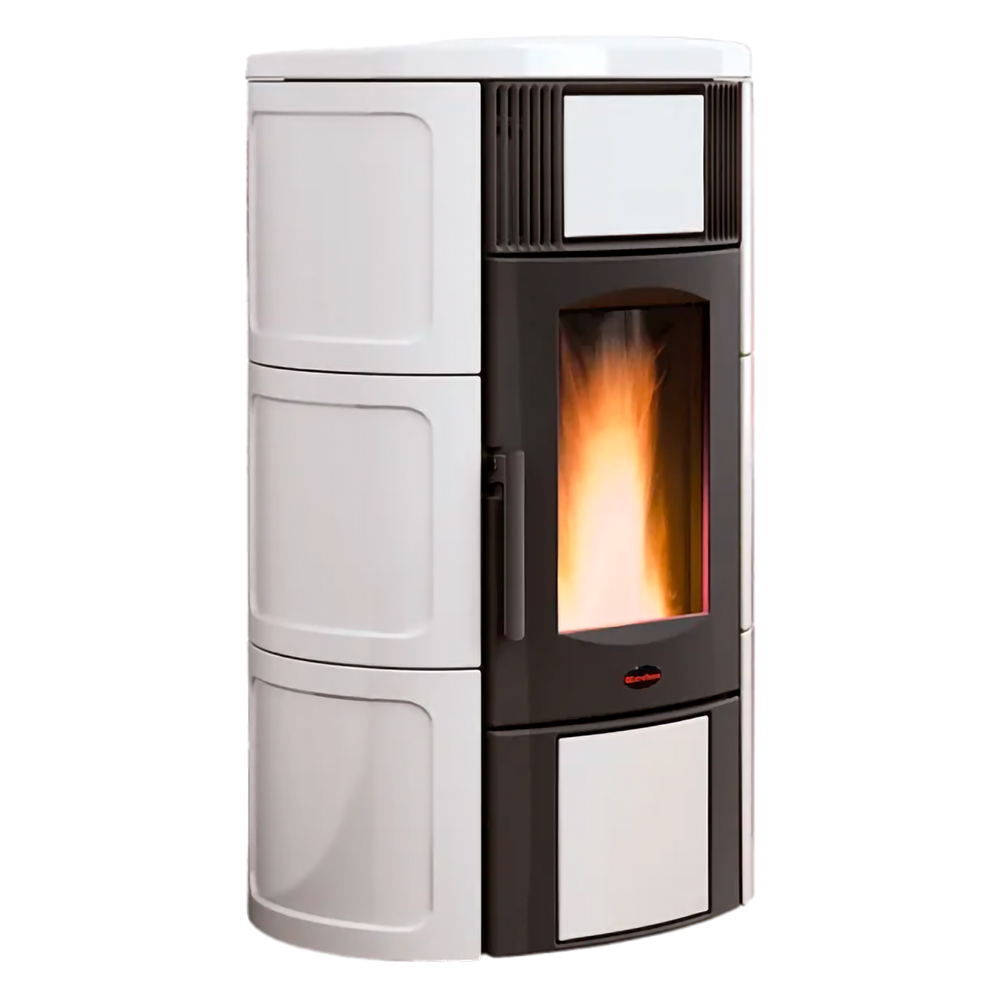 Termostufa a pellet ‘iside idro 5.0’  19 kw – colore bianco Extraflame nordica