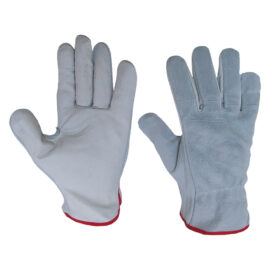 Guanti palmo pelle dorso crosta tg. 9 Senza marca