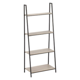 Scaffale organizer in metallo e legno cm 60 x 35 x h 148 - 4 ripiani Senza marca