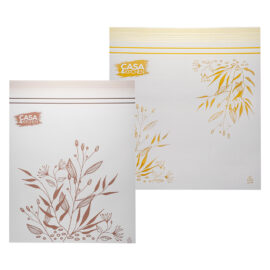 Sacchetti per alimenti richiudibili motivo ocra - cm 16,5 x 15 - pz 25 Senza marca