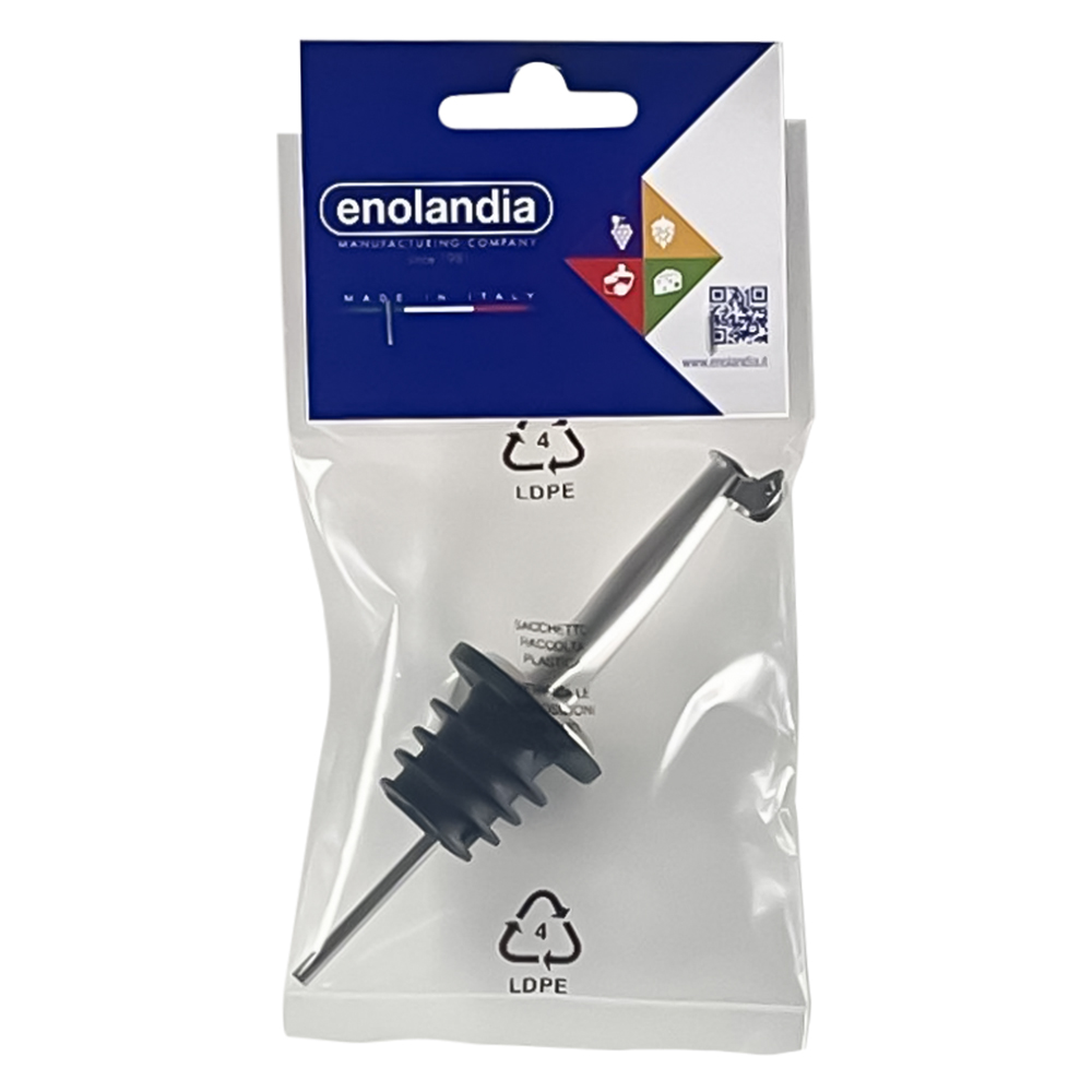 Tappo versatore 10,5 × 3 cm – colore nero Enolandia