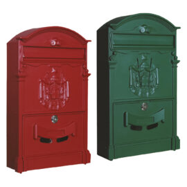 Cassetta postale 'camelia' cm 25,5 x 9 x h.41 - rosso fuoco Kasart