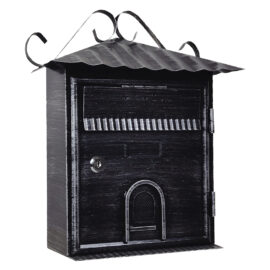 Cassetta postale 'fiordaliso' cm 30x10,5x h 36 - argentonero antico Kasart