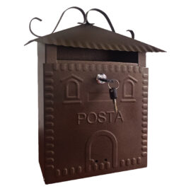 Cassetta postale 'iris' cm 36x9x h 32 - rame antico Kasart