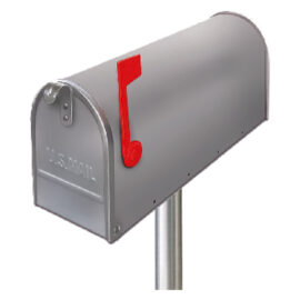 Cassetta portalettere 'daisy' cm 48 x 17 x 22 - verniciata argento Kasart