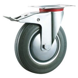 Ruota per carrelli art. 80 ø mm 160 - piastra mm 135 x 85 - capacità kg 100 Uniko