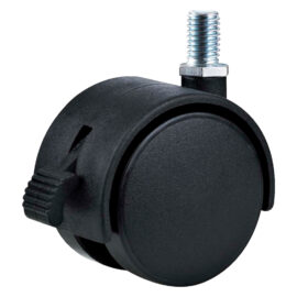 Ruota per mobili doppia ø 50 - perno ma10 - capacità kg 30 - pz 2 bl Uniko