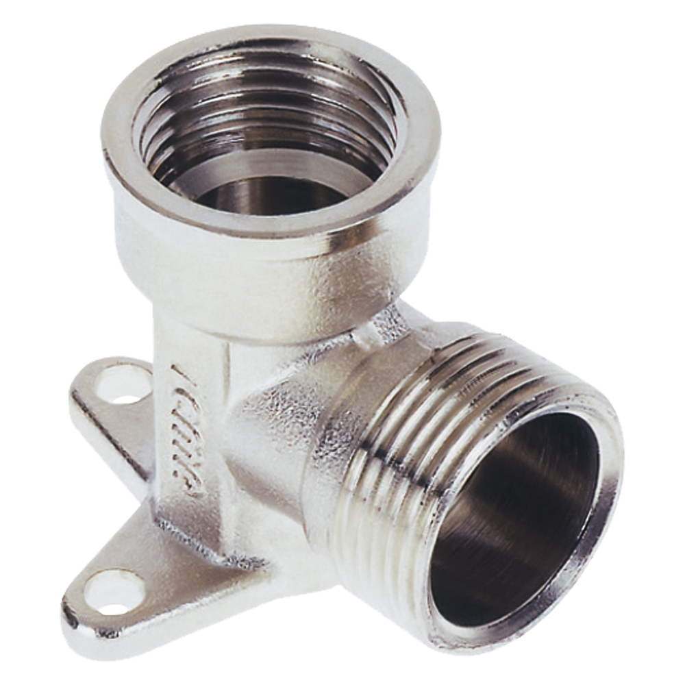 Raccordo a stringere curvo con flangia 3 fori ‘art. 539’ 16 x 1/2 – femmina Icma