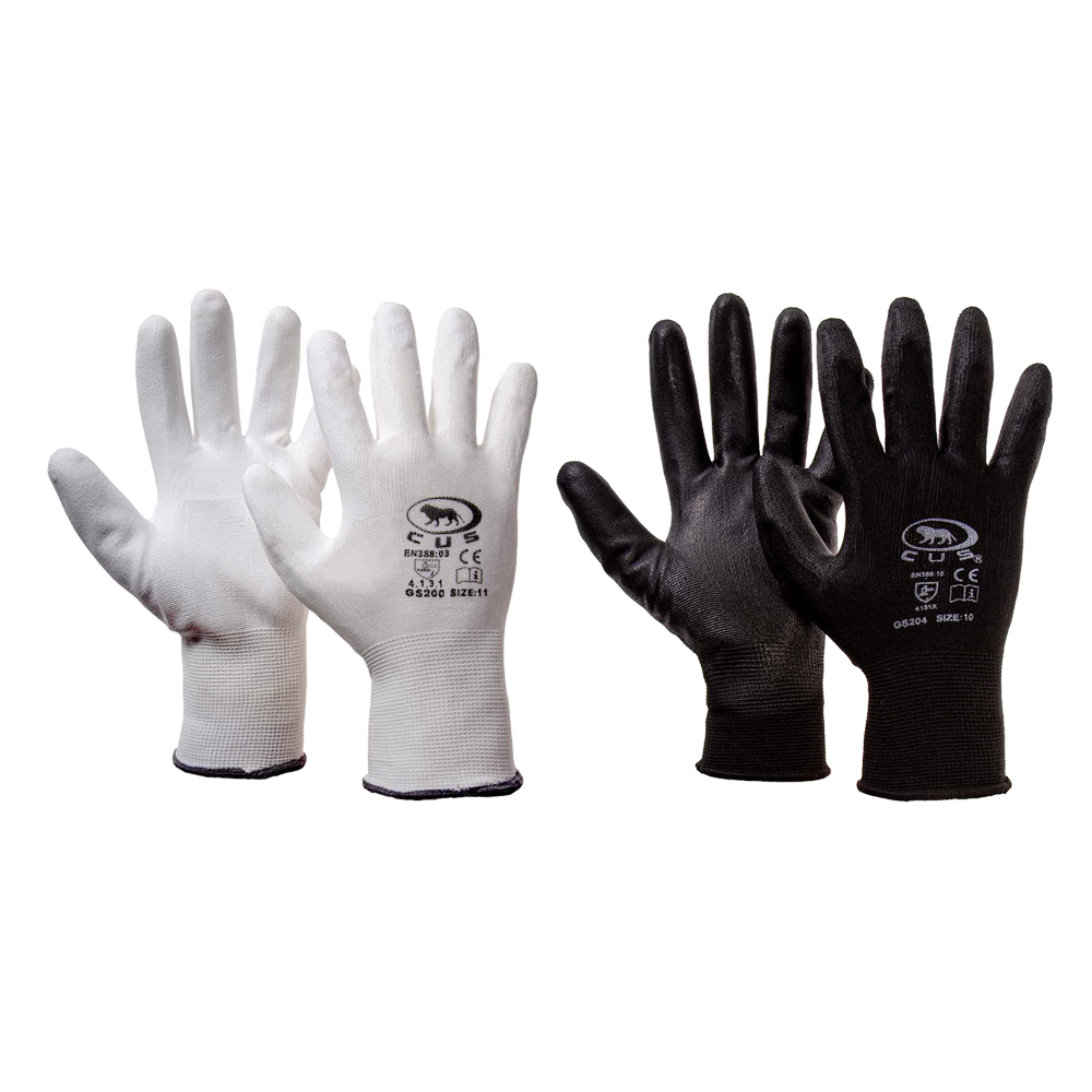 Guanti poliestere / poliuretano tg. 8 (m) – palmo nero Senza marca