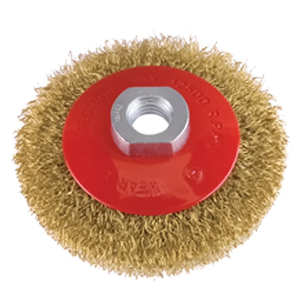Spazzola conica per smerigliatrice Ø mm 120 foro m 14 Pg