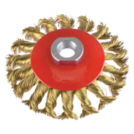 Spazzola circolare conica Ø mm 100 - foro m 14 Pg