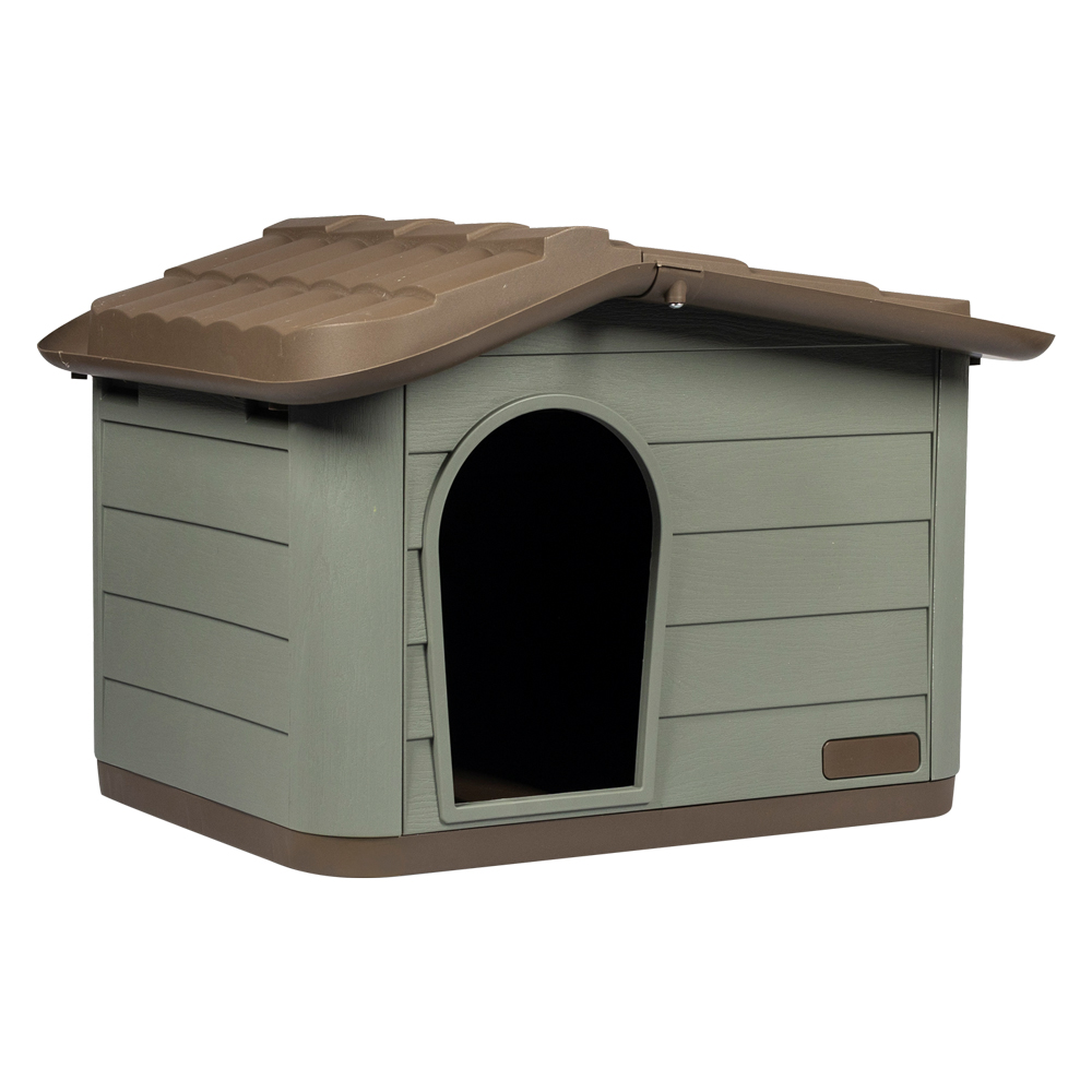 Cuccia con tetto inclinato ‘classic eco’ media verde – cm 79 x 59 x h. 55 Mp bergamo s.r.l.