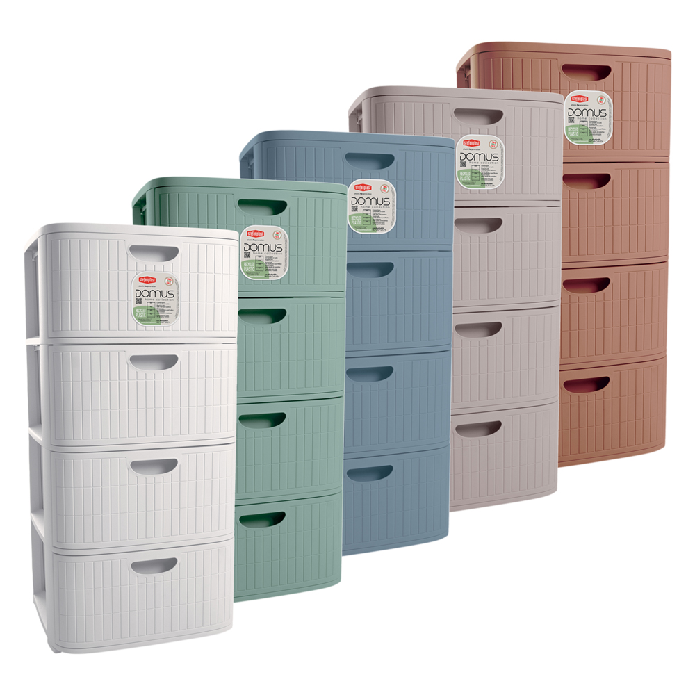 Cassettiera ‘domus’ dust white Stefanplast