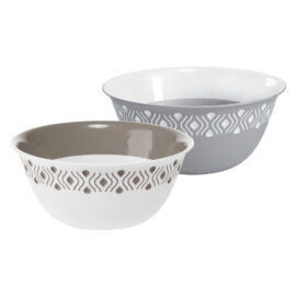 Ciotola 'tosca' Ø cm 19 x h.9 - bianco/tortora Stefanplast