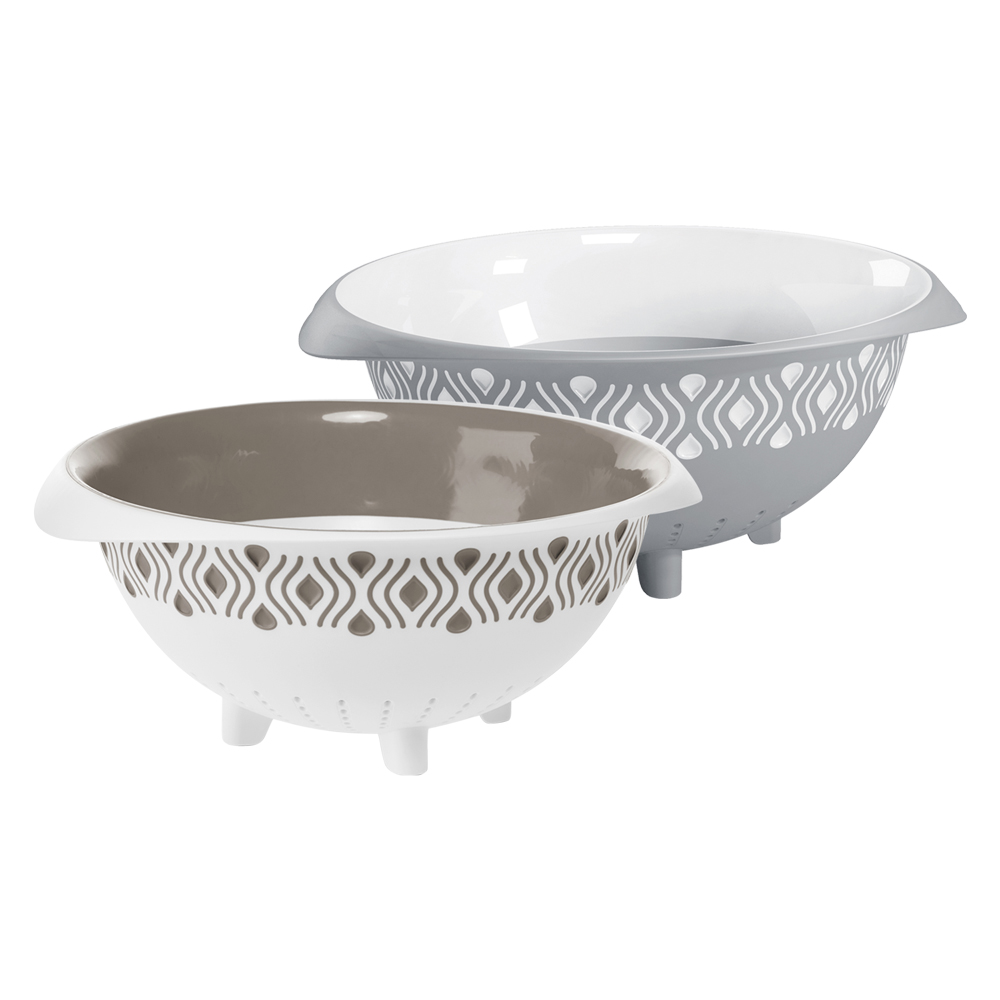 Scolapasta ‘tosca’ bianco/tortora Stefanplast