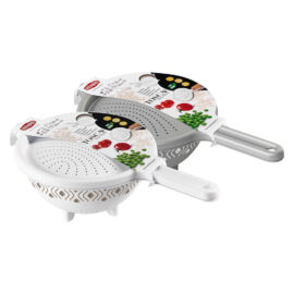 Scolariso con coperchio 'tosca' grigio/bianco Stefanplast