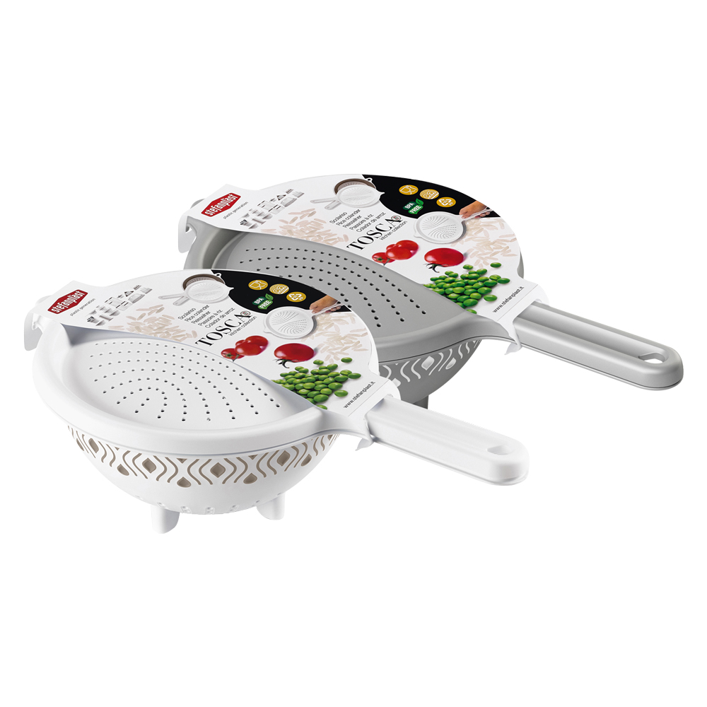 Scolariso con coperchio ‘tosca’ bianco/tortora Stefanplast