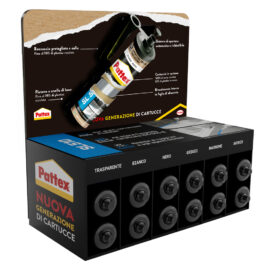 Espositore silicone acetico multiuso 'sl 510' mix 12 pz da gr 280 Pattex