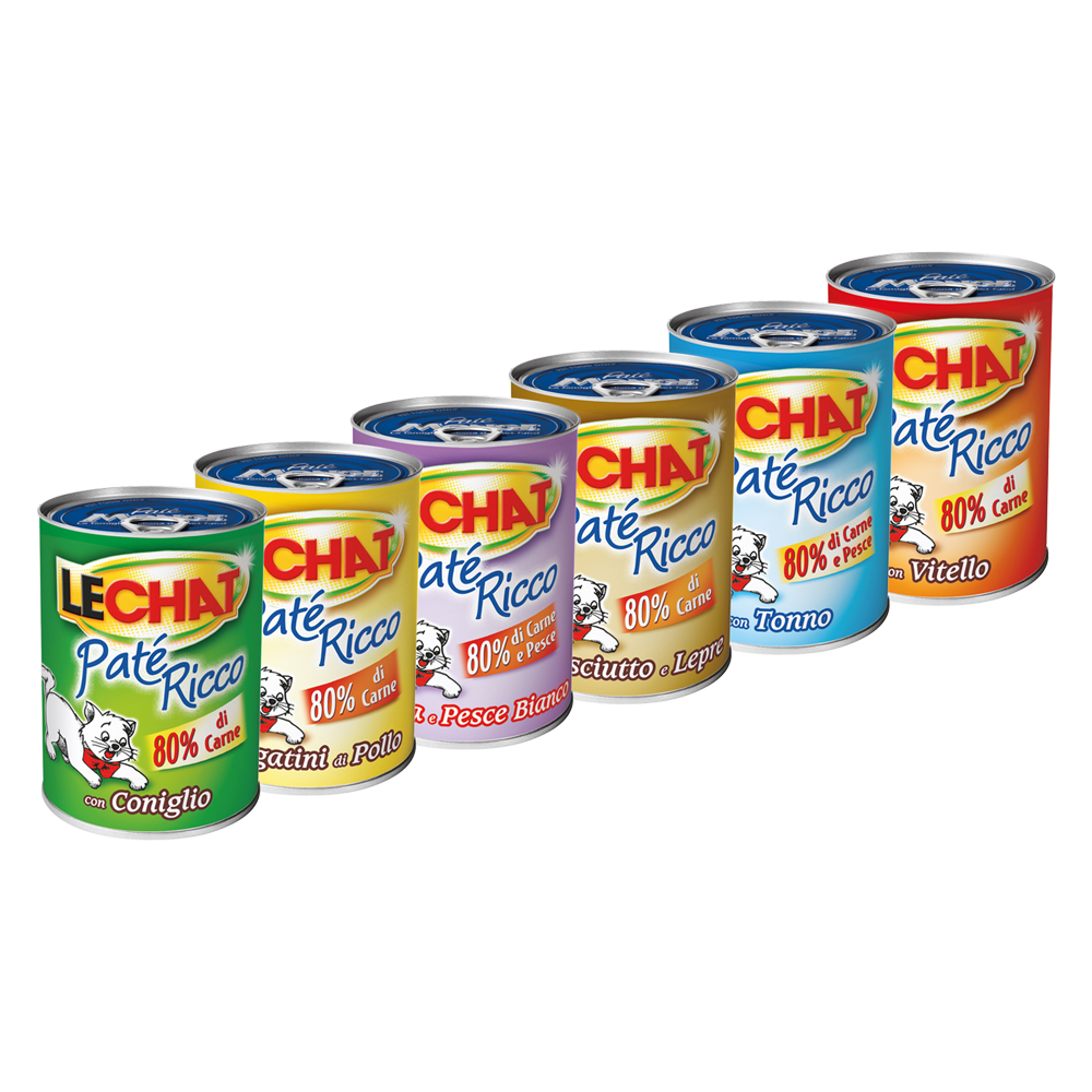 Pate’ per gatti ‘lechat ricco’ vitello – gr 400 Monge