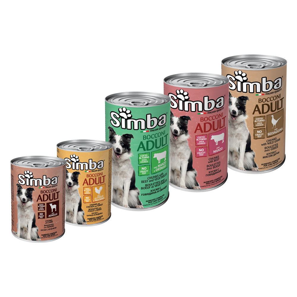 Bocconi per cani ‘simba’ agnello – gr 1230 Monge