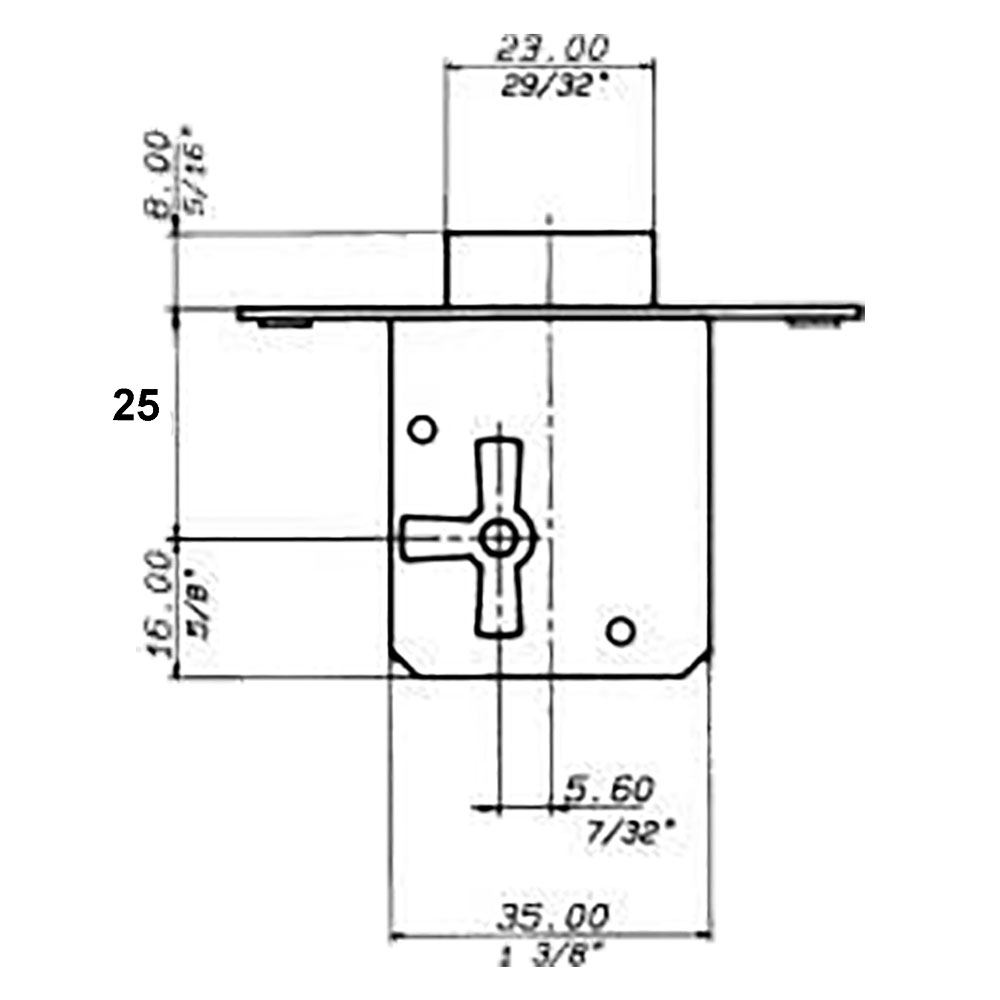 Serratura da infilare e 25 dx – pz. 1 Blister koncreto
