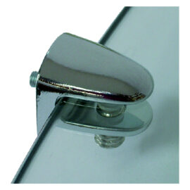 Morsetto reggicristallo cromo lucido - pz. 2 Blister koncreto