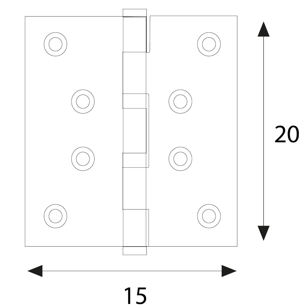 Cerniera zincata mm. 20×15 – pz. 4 Blister koncreto