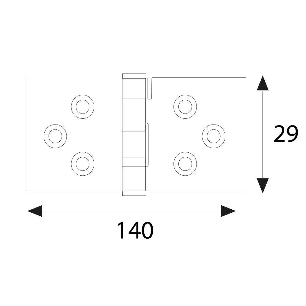 Cerniera ali lunghe art.122 mm 29 x 140 – pz. 2 Blister koncreto