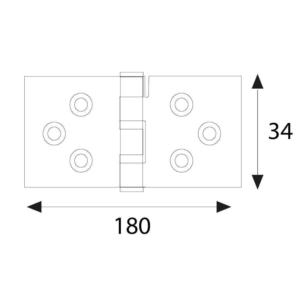 Cerniera ali lunghe art.122 mm 34 x 180 – pz. 2 Blister koncreto