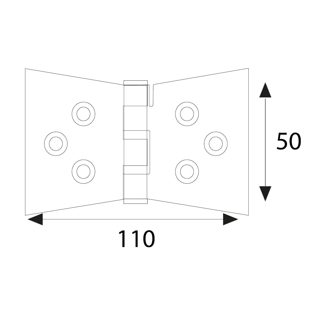 Cerniera a coda di rondine art.109 mm 50 x 110 – pz. 2 Blister koncreto