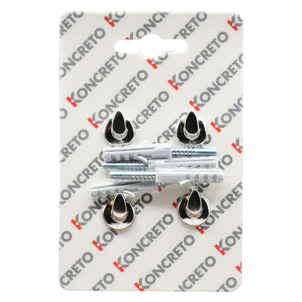 Appenditutto tondo 1 posto nichelato – 4 pz. Blister koncreto