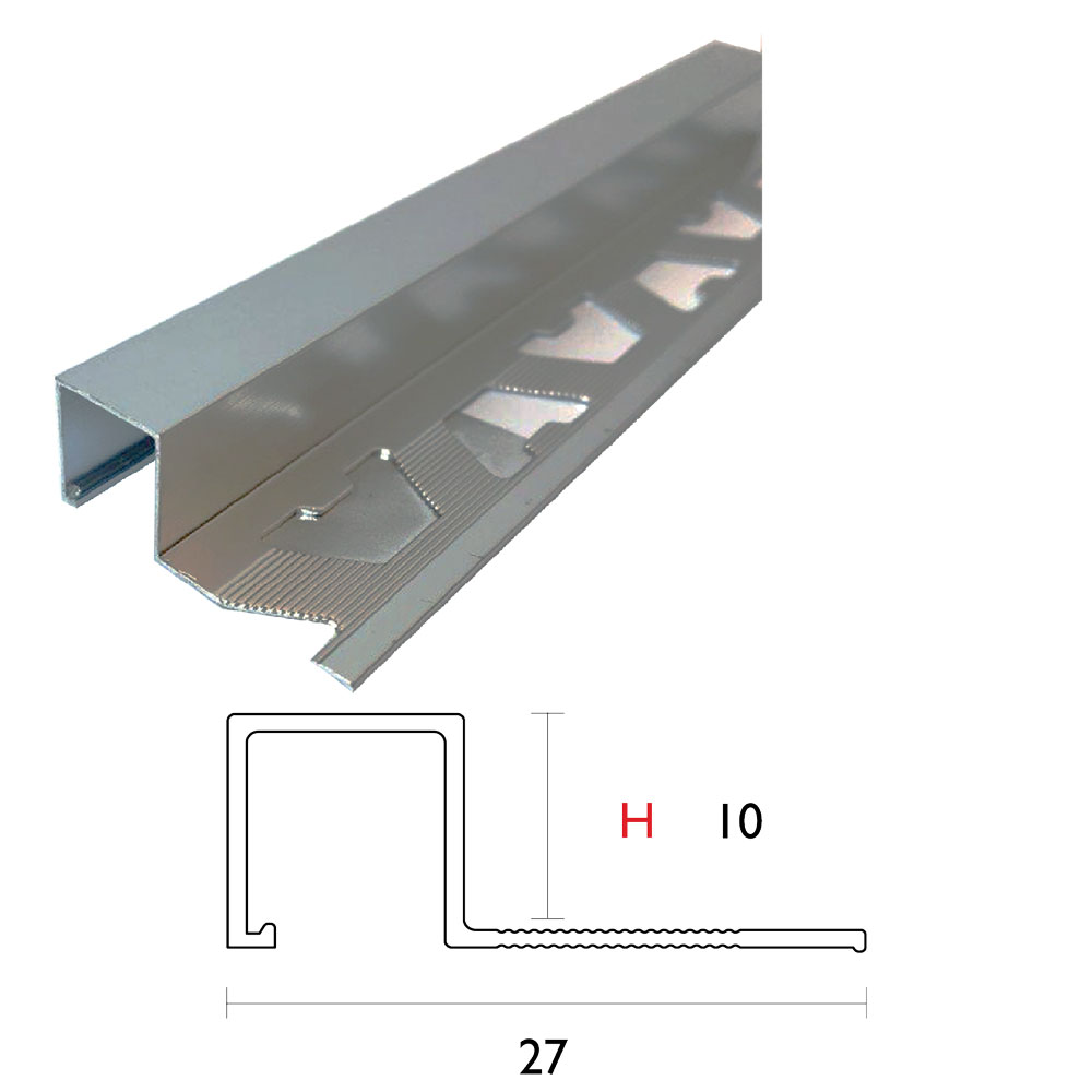 Profilo jolly per piastrelle mm 10 cm 250 satinato Arcansas