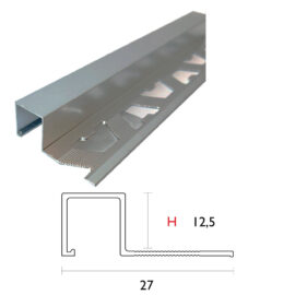 Profilo jolly per piastrelle mm 12,5 h.cm 250 satinato Arcansas