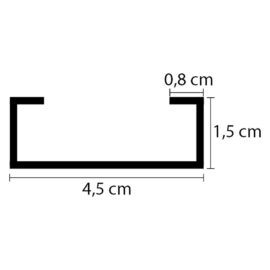 Montante tipo 'c' per controsoffitti mm 15 x 49  - mt 3 Senza marca