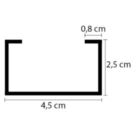 Montante tipo 'c' per controsoffitti mm 27 x 49 - mt 3 Senza marca