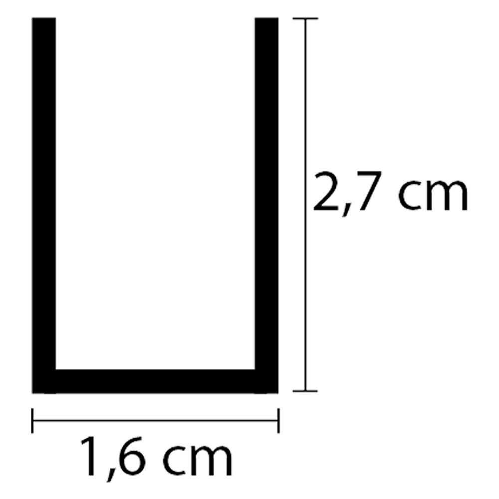 Guida perimetrale per montante mm 16 x 27 per c15 x 49 – mt.3 Senza marca