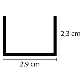 Guida perimetrale per montante mm 29 x 23 per c27 x 49 - mt.3 Senza marca