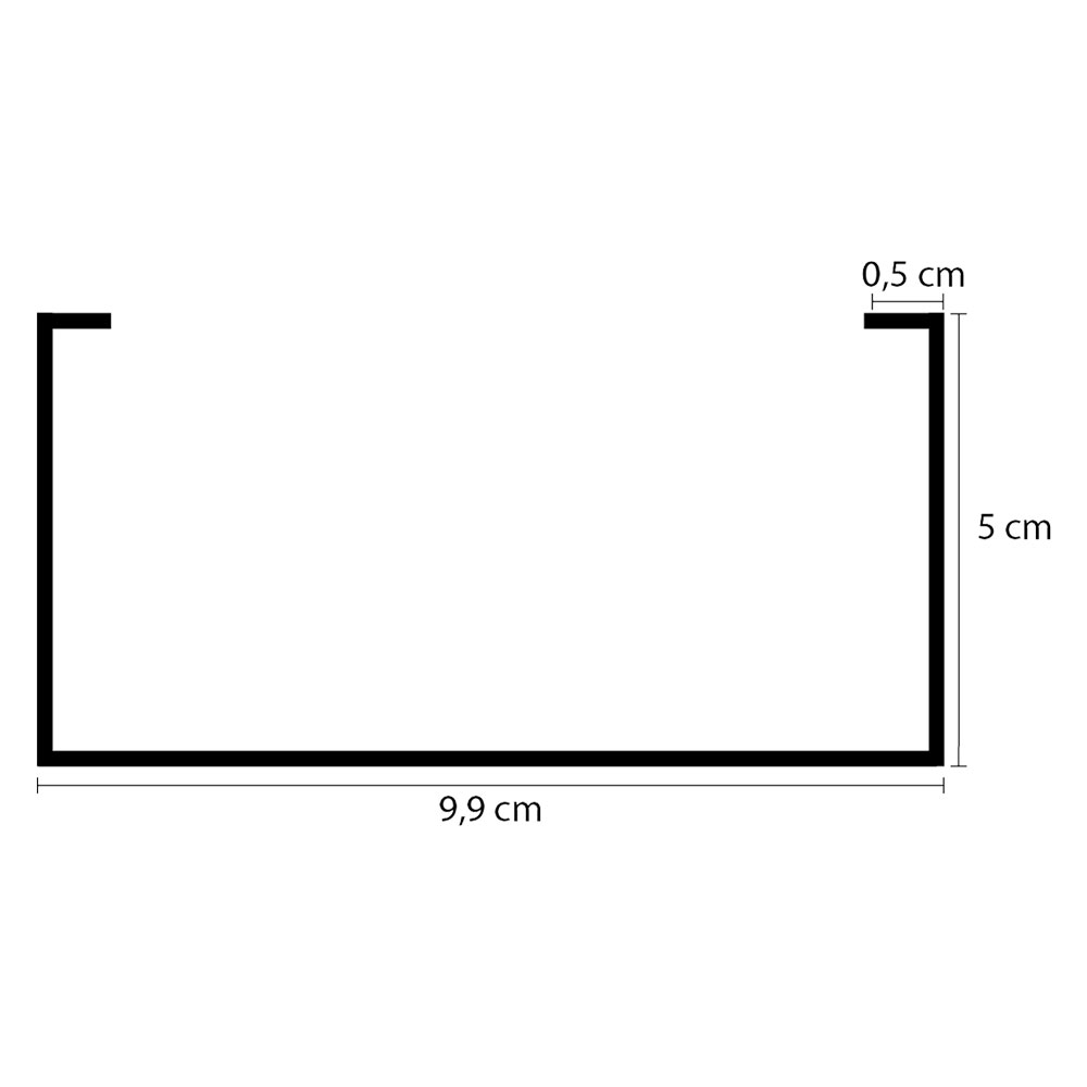 Montante per pareti tipo ‘m’ mm 99 x 50 – mt 3 Senza marca