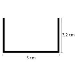 Guida per pavimento/soffitto mm 50 x 32 per m49 x 50 - mt.3 Senza marca