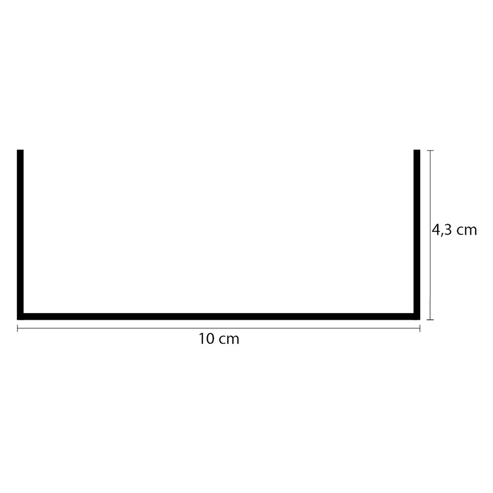 Guida per pavimento/soffitto mm 100 x 43 per m99 x 50 – mt.3 Senza marca