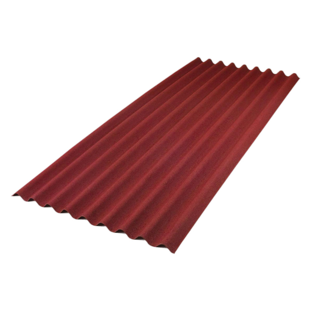 Lastra bitumata monostrato colorata ‘base’ colore rosso – cm. 85,5 x 200 Onduline
