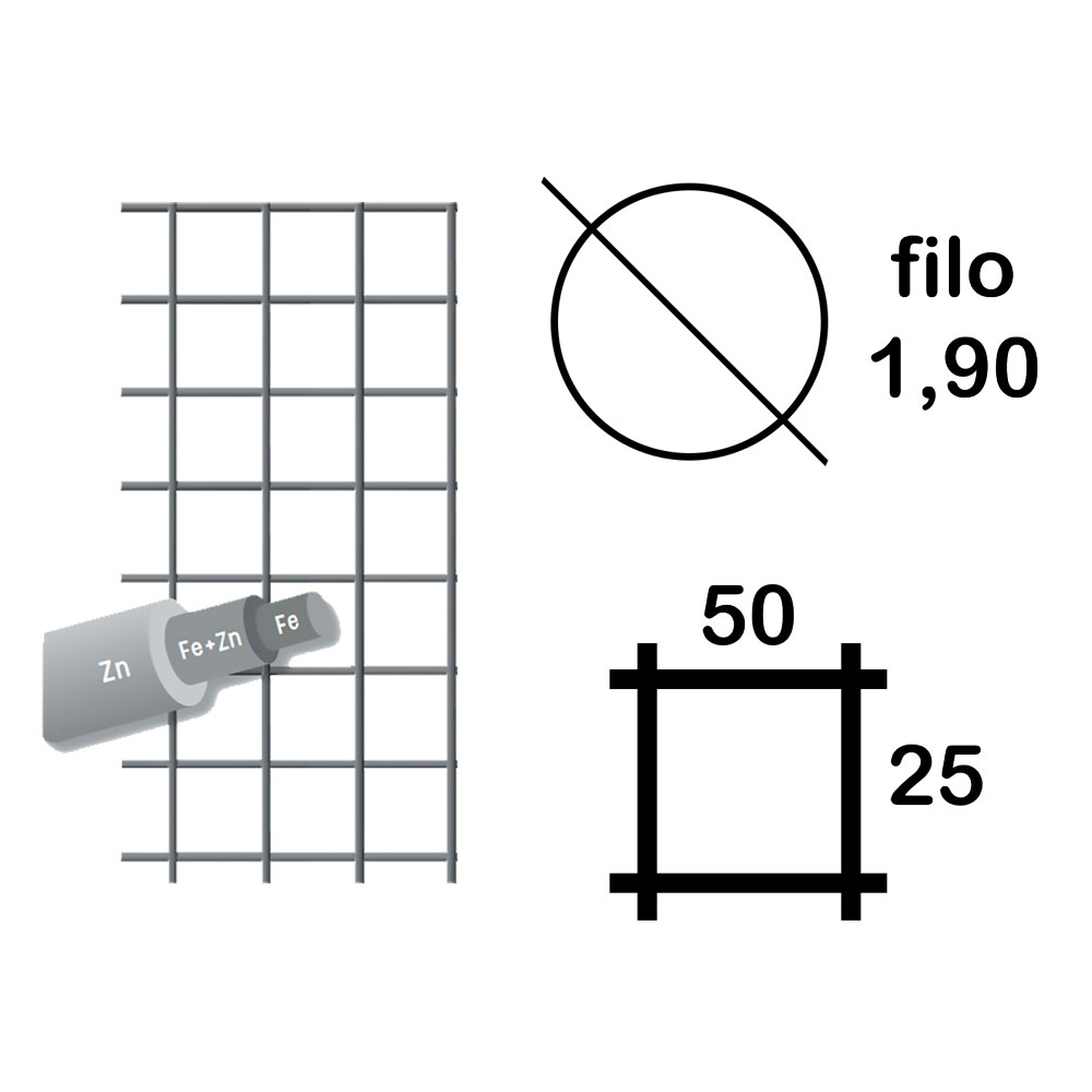 Rete first h 200 – 50×25 mm – f.1,90 Frigerio