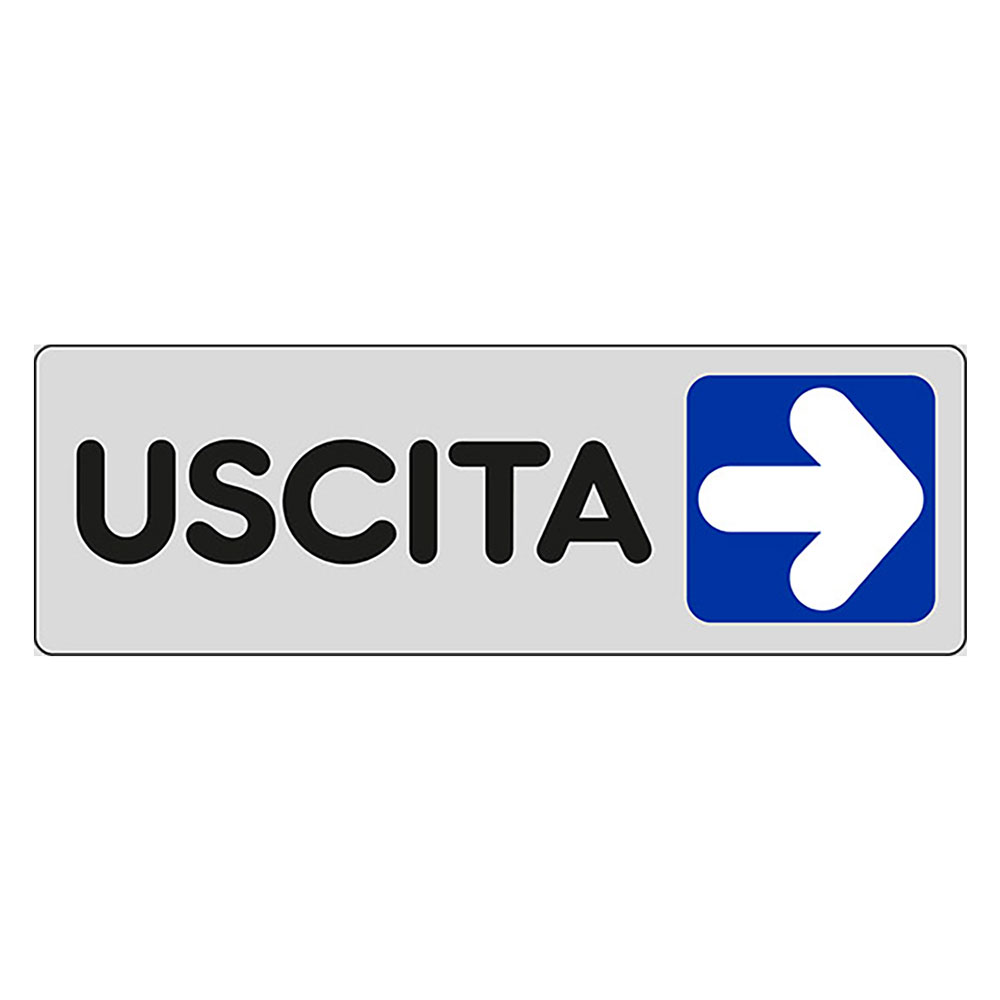 Etichetta segnaletica uscita a destra Eurosignals