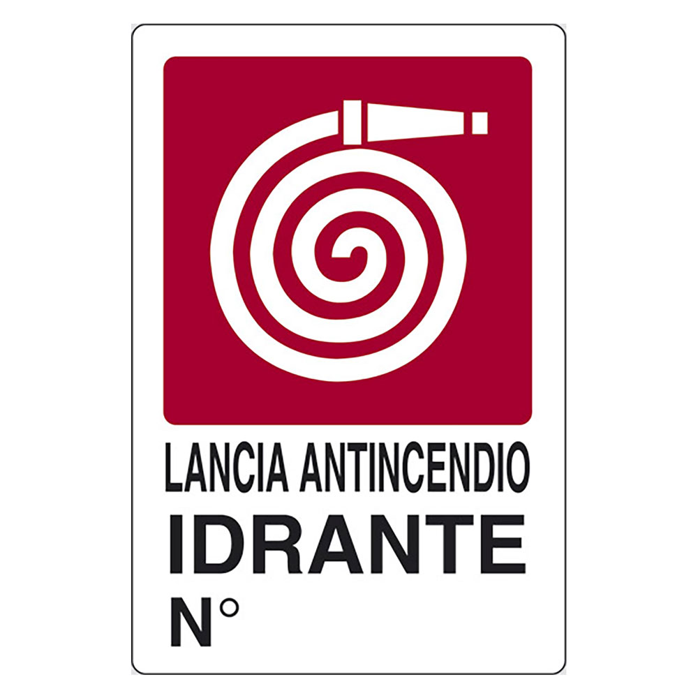 Cartello segnaletica lancia antincendio idrante Eurosignals