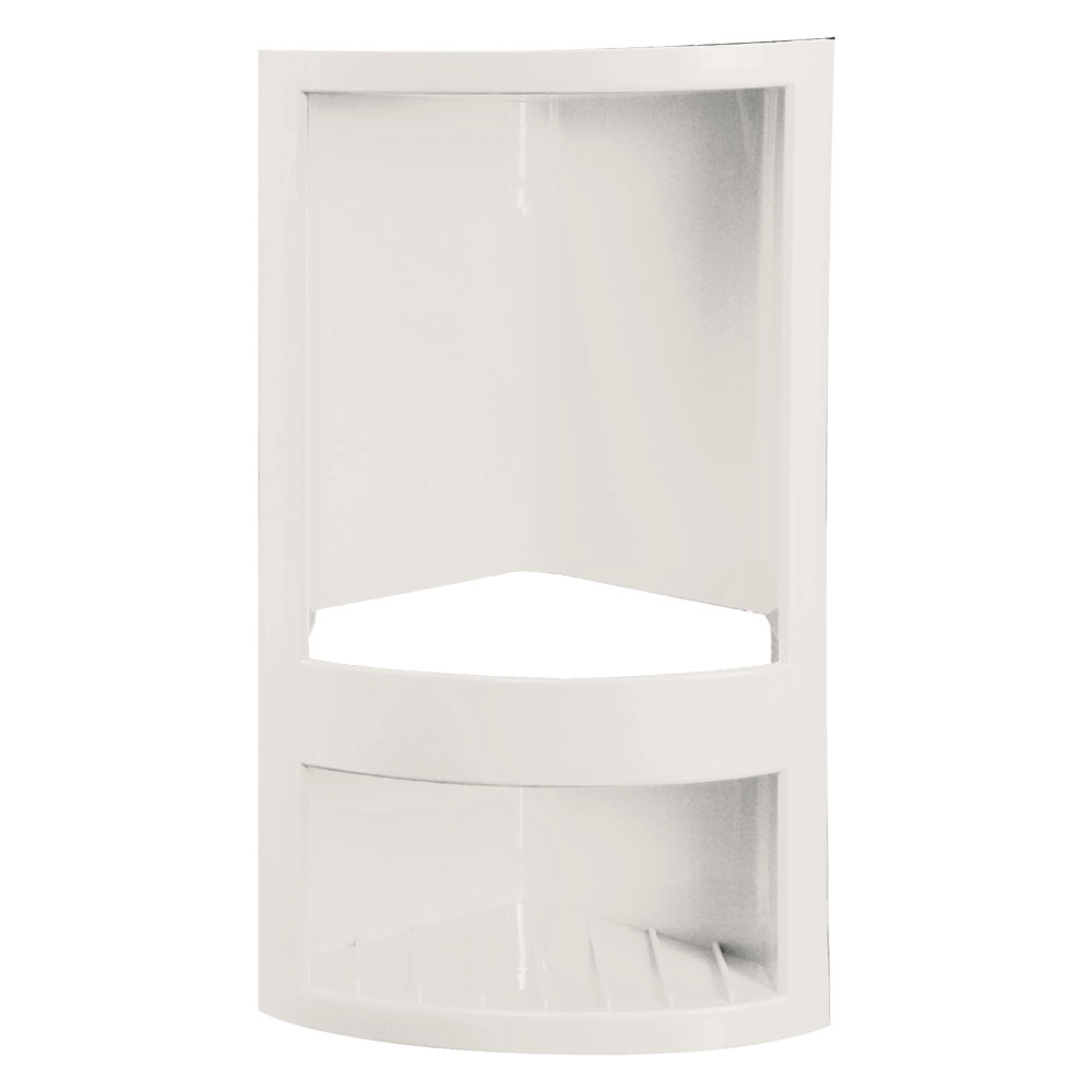 Angolare per doccia cm 14 x 14 x h.32,5 – bianco Senza marca