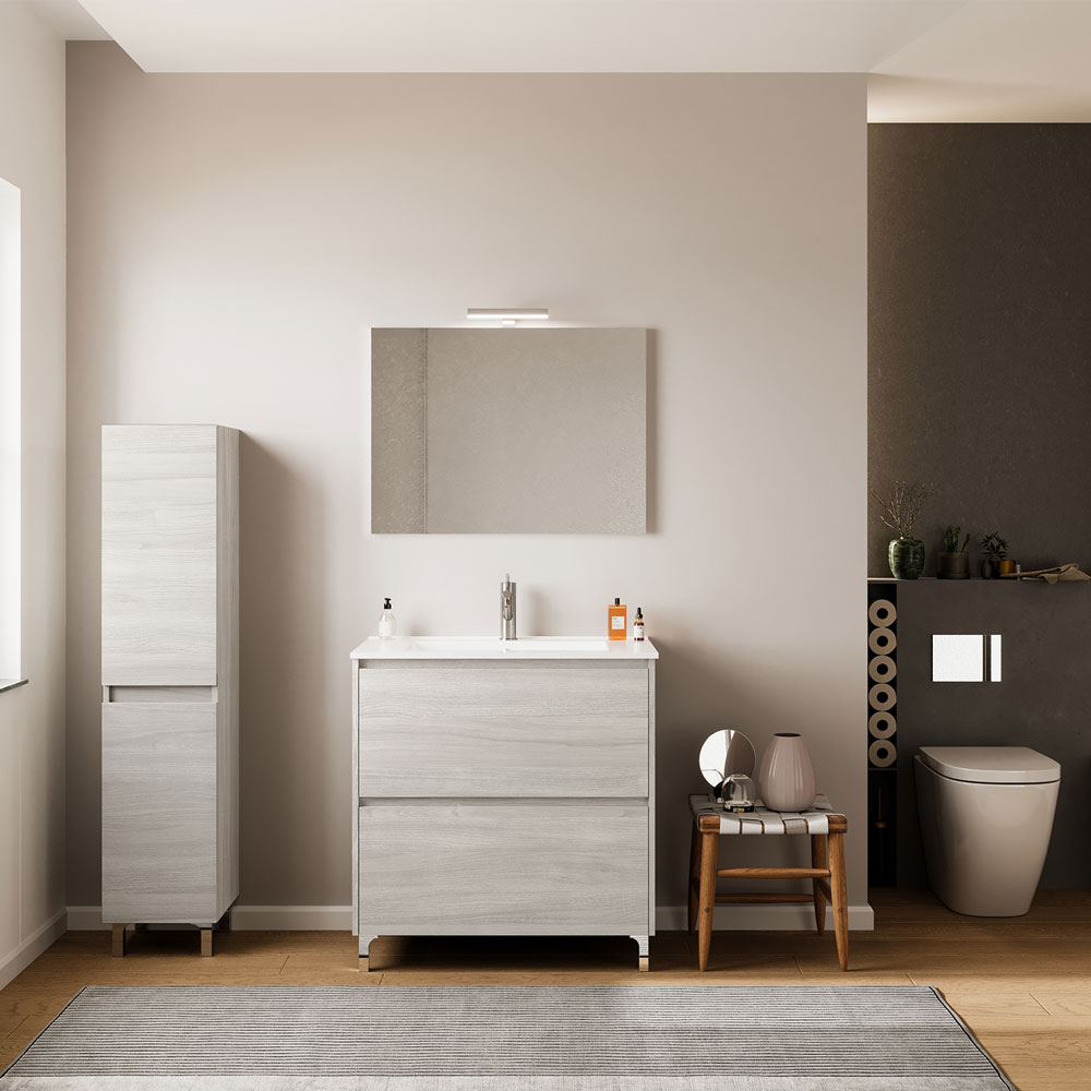 Colonna per bagno ‘lisbona’ rovere grigio Savinidue