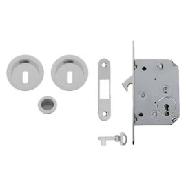 Kit per porte scorrevoli finitura cromo satinato Mariva