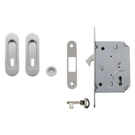 Kit per porte scorrevoli finitura cromo satinato Mariva